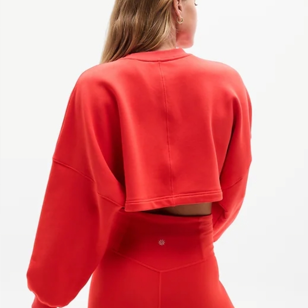 Athleta Cardinal Terry Super Cropped Dolman Sweater XL - NWT SOLD OUT ONLINE - Picture 3 of 7